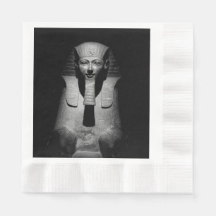 Serviette En Papier Photographie du roi pharaon en noir et blanc