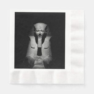 Serviette En Papier Photographie du roi pharaon en noir et blanc