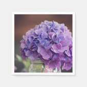 Serviette En Papier Photographie d'une Hydrangea pourpre rustique dans (Devant)
