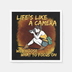 Serviette En Papier Photographie - La vie comme une caméra photographe