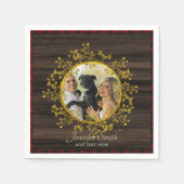 Serviette En Papier Photographie rustique Buffalo Plaid Red Wreath Per (Devant)