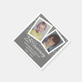Serviette En Papier Photos du 25e anniversaire du Mariage d'argent (Coin)
