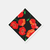 Serviette En Papier Photos rouges sur arrière - plan noir (Coin)