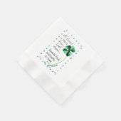 Serviette En Papier Phrase simple Un ami est comme un trèfle à quatre  (Coin)