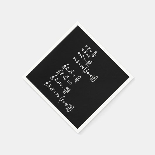 Serviette En Papier Physique Math Formule Étudiants Enseignant Invitat (Coin)