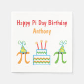 Serviette En Papier Pi Day Anniversaire Papier personnalisé serviettes (Devant)