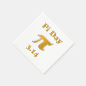Serviette En Papier Pi Day Gold en blanc (Coin)