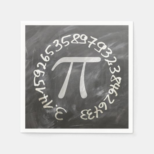 Serviette En Papier Pi Day PiDay Chalkboard Education (Devant)
