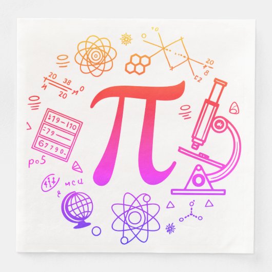 Serviette En Papier Pi Enthousiaste (Devant)