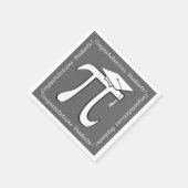 Serviette En Papier Pi Graduation - Math Grad Papier à thème serviette (Coin)