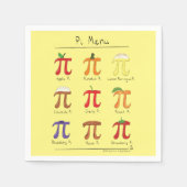 Serviette En Papier Pi Menu Cute Math Pi Day Party Napkins (Devant)