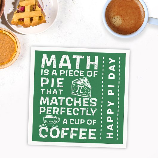 Serviette En Papier Pi Symbole math est morceau de tarte Happy Pi Day 
