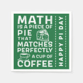 Serviette En Papier Pi Symbole math est morceau de tarte Happy Pi Day  (Devant)