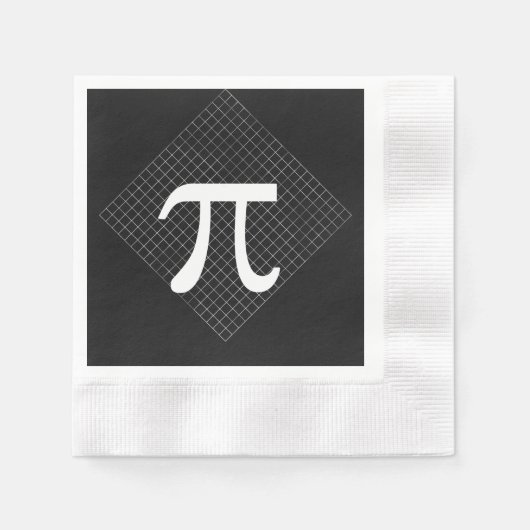 Serviette En Papier Pi Symbole Pi Papier Jour Pi (Devant)