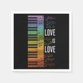 Serviette En Papier piano arc-en-ciel (Devant)