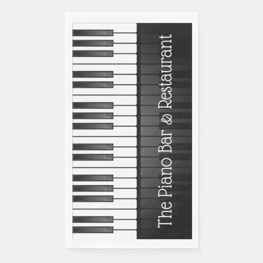 Serviette En Papier Piano Clavier Design Serviettes clients serviettes (Devant)