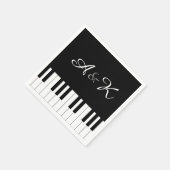 Serviette En Papier Piano Clavier Musique Mariage Set 50 Papier servie (Coin)