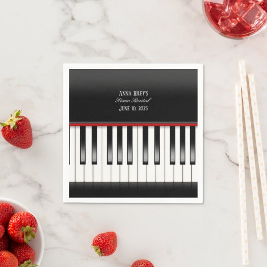 Serviette En Papier Piano Considérant Clavier de réception (En situation)
