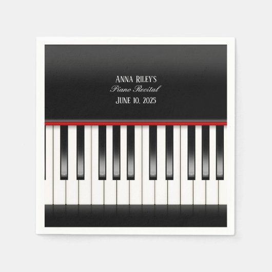 Serviette En Papier Piano Considérant Clavier de réception (Devant)