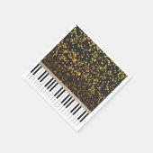 Serviette En Papier Piano Keys Gold Pois Motif (Coin)