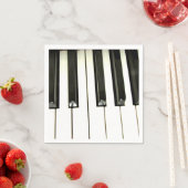 Serviette En Papier Piano Keys napkin (En situation)