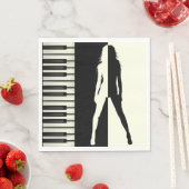 Serviette En Papier Piano Woman (En situation)