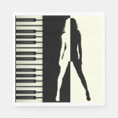 Serviette En Papier Piano Woman (Devant)