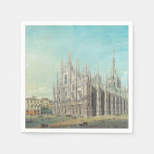 Serviette En Papier Piazza del Duomo à Milan par Carlo Bossoli (Devant)