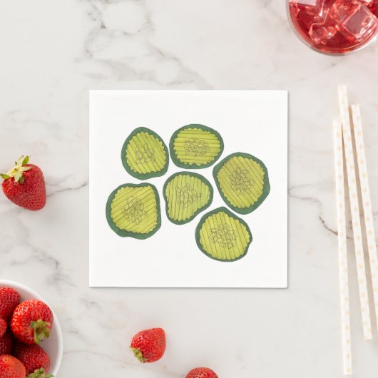 Serviette En Papier Picket Chips Sweet Picks Alimentation Kasher Dill  (En situation)
