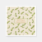 Serviette En Papier Picket de fête d'été Pickle papier Motif Napkin (Devant)