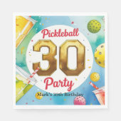 Serviette En Papier Pickleball 30th Birthday Party (Devant)