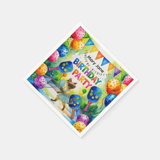 Serviette En Papier Pickleball Anniversaire Fête thème (Coin)