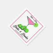 Serviette En Papier Pickleball Bridal Shower Dinks & Drinks Cosmo (Coin)