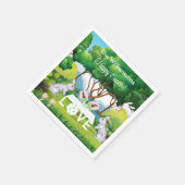 Serviette En Papier Pickleball Bunnies Amusants Pâques heureux (Coin)