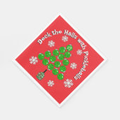Serviette En Papier Pickleball Christmas Tree Deck the Halls Party (Coin)