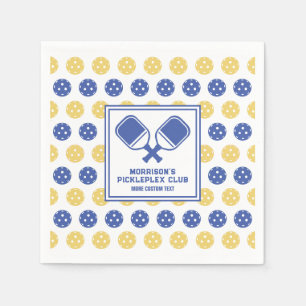 Serviette En Papier Pickleball Club Jardin Pickleball Court Texte pers