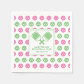 Serviette En Papier Pickleball Club Jardin Pickleball Court Texte pers (Devant)