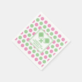 Serviette En Papier Pickleball Club Jardin Pickleball Court Texte pers (Coin)