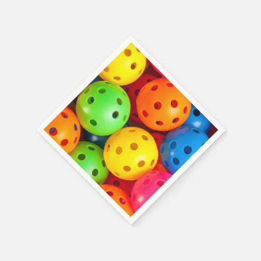 Serviette En Papier Pickleball coloré (Coin)