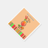 Serviette En Papier Pickleball Day Dinking Tropical Hurricane Cocktail (Coin)
