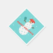 Serviette En Papier Pickleball Fête Humour Snowman (Coin)