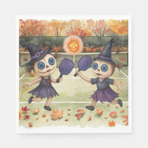 Serviette En Papier Pickleball Halloween Party avec paddle et balle
