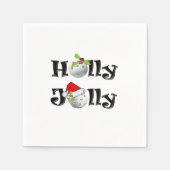 Serviette En Papier Pickleball Holly Jolly (Devant)