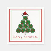 Serviette En Papier Pickleball Noël Arbre Joyeux Noël (Devant)