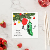 Serviette En Papier Pickleball Noël Vacances Sports Party Naples (En situation)