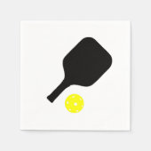 Serviette En Papier Pickleball paddle & ball (Devant)