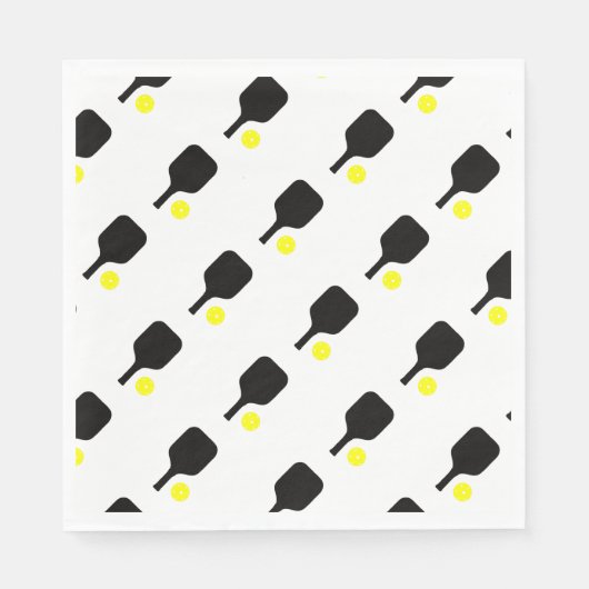 Serviette En Papier Pickleball paddles & balls (Devant)