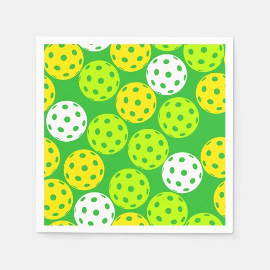 Serviette En Papier Pickleball | Papier de partie Napkin (Devant)
