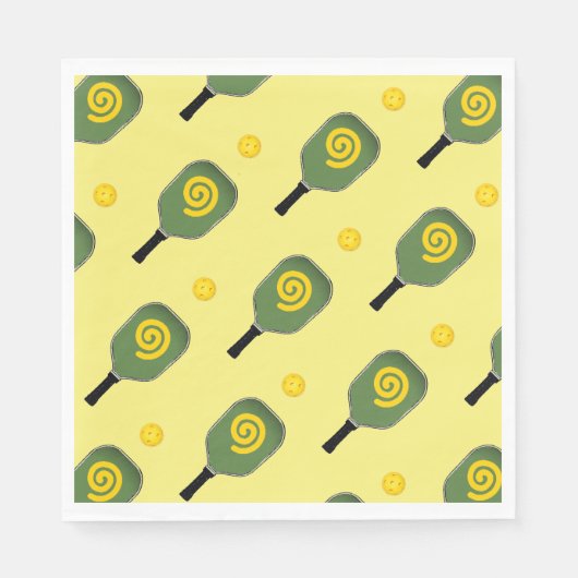 Serviette En Papier Pickleball Party (Devant)