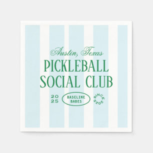 Serviette En Papier Pickleball Party Favoriser les serviettes en vert